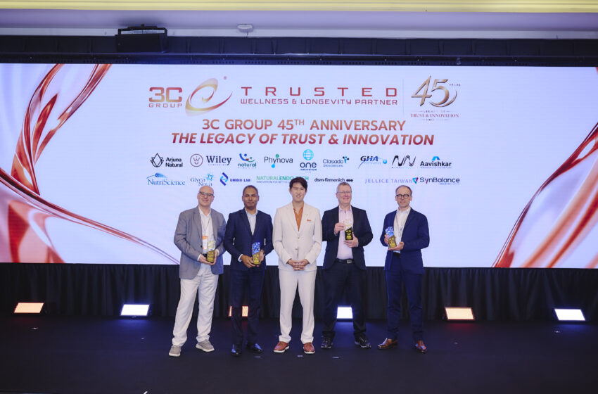  3C Group ฉลอง 45 ปี เปิดเวทีนานาชาติ ชู AI และนวัตกรรม ขับเคลื่อนอนาคต Wellness & Longevity เชื่อมโยงวิทยาศาสตร์ นวัตกรรม AI และเครือข่ายพันธมิตรระดับโลก เพื่อยกระดับการพัฒนาผลิตภัณฑ์สุขภาพแห่งอนาคต